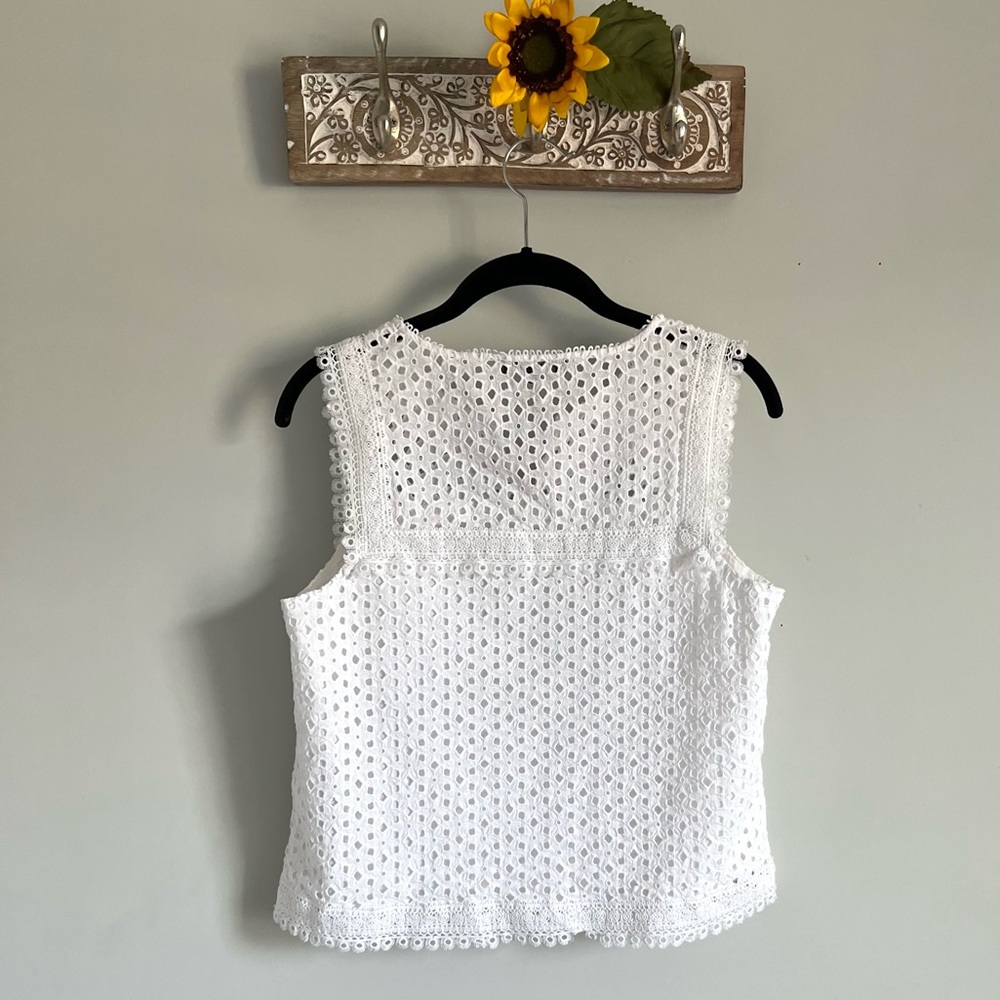 BANANA REPUBLIC Women’s Lace Inset Top-Size Small - Picture 3 of 6